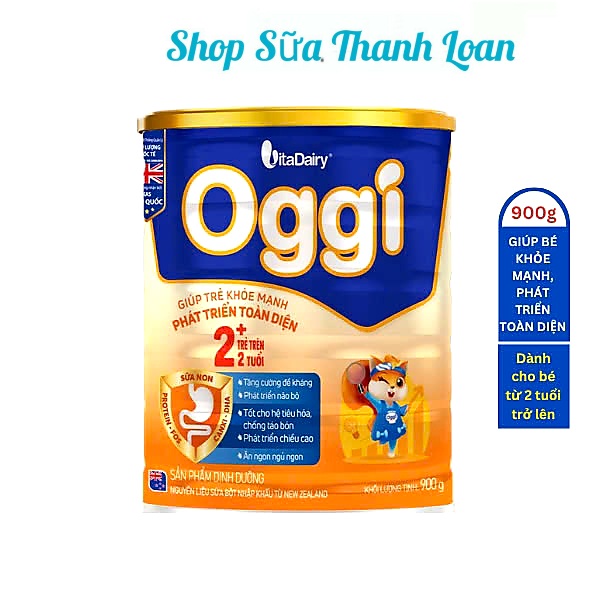 (Scan Qr Code to Earn Coins) Vitadairy Oggi 2+ Powdered Milk 900g (for Children 2 Years Old and up).