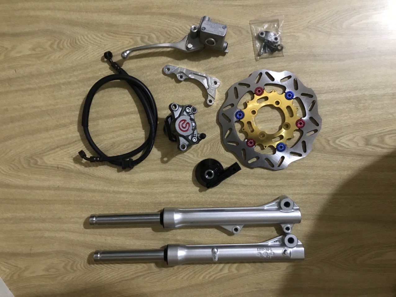 COMBO PHUỘC ZIN HEO BREMBO KIỂU ĐĨA THẮNG WAVE 110