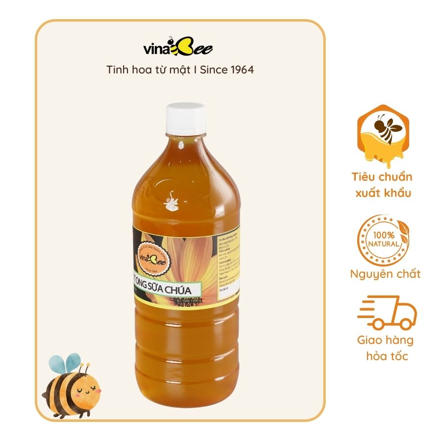 Mật ong sữa chúa Vinabee 1400g