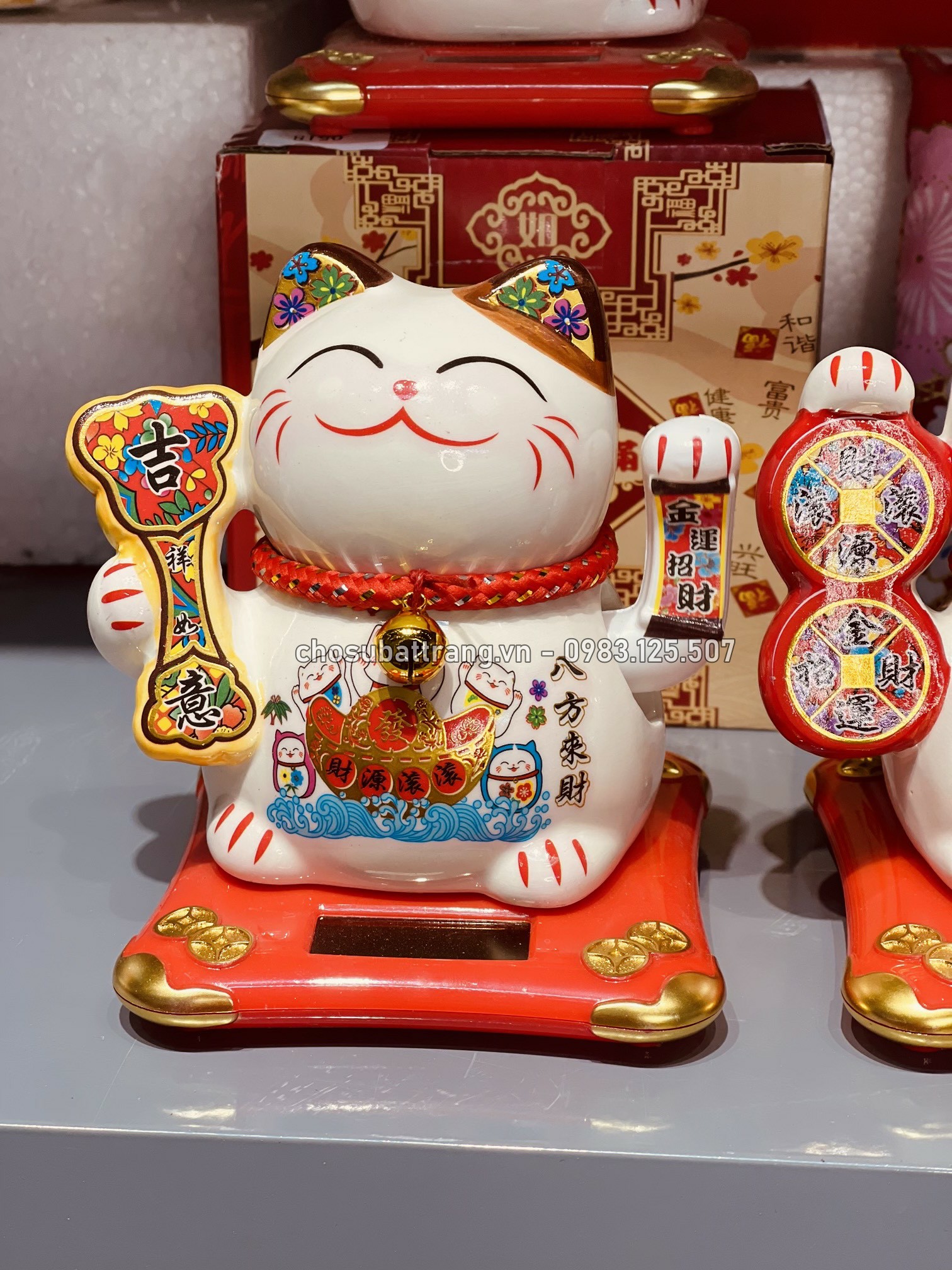 Mèo thần tài mini - Mèo may mắn size 10cm