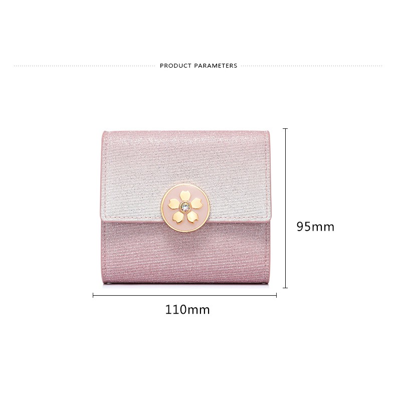 Ví Tiền Sequin Hoa Hồng JUST STAR DU070683-04