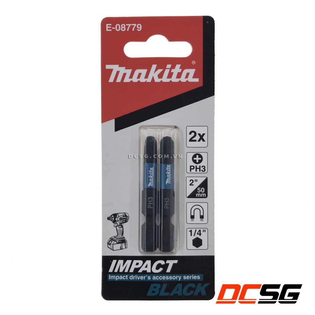 Bộ 02 mũi vít impact black ph2-ph3 makita | dcsg