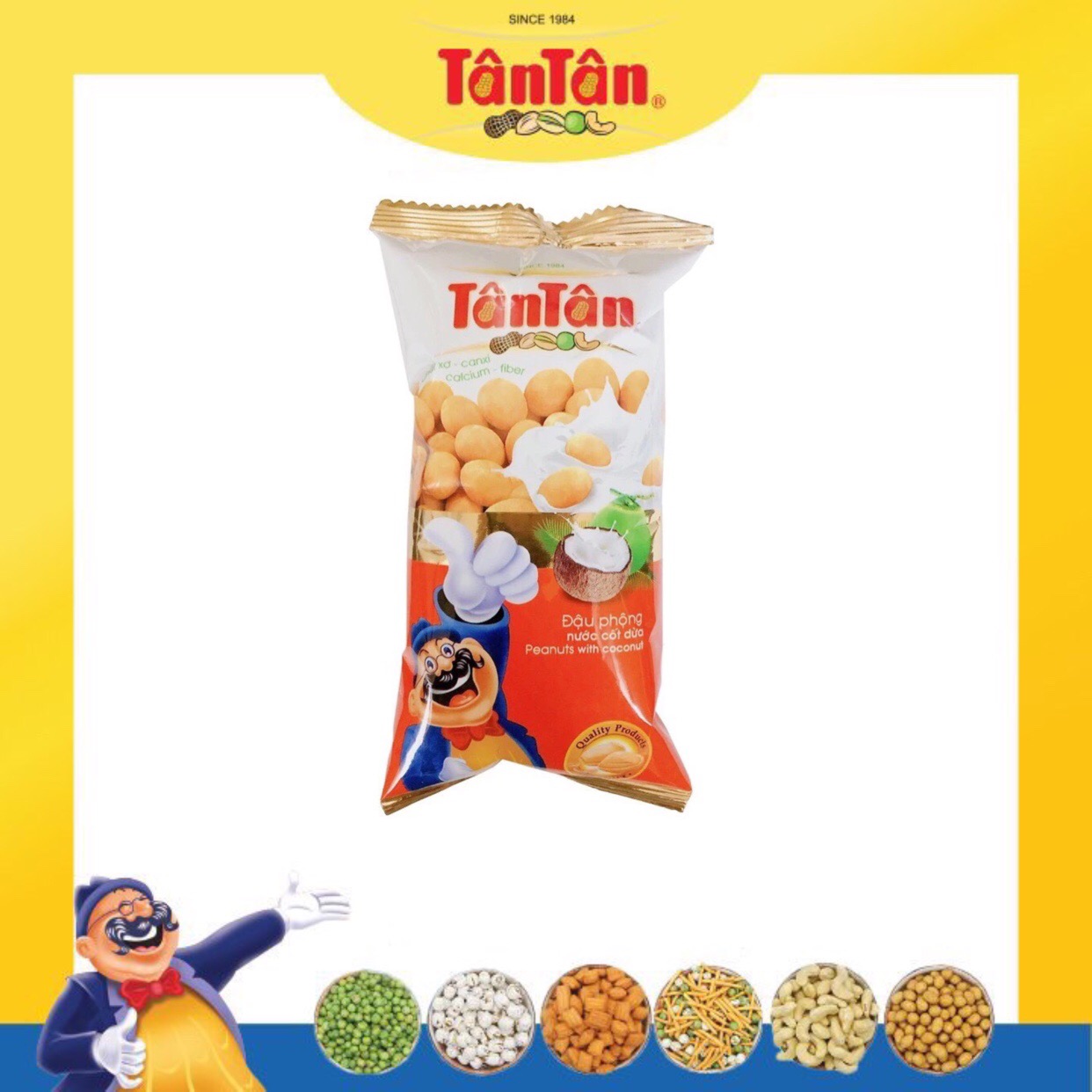 1 gói Đậu Phộng Nước Cốt Dừa Tân Tân 28g