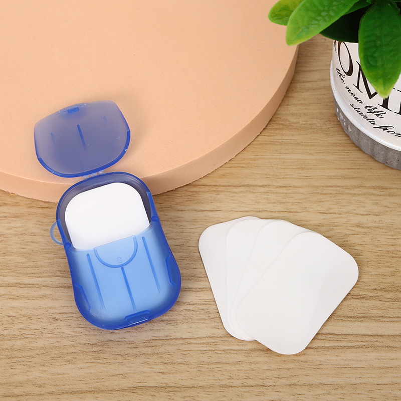 Set of 20 convenient disposable paper soap sheets