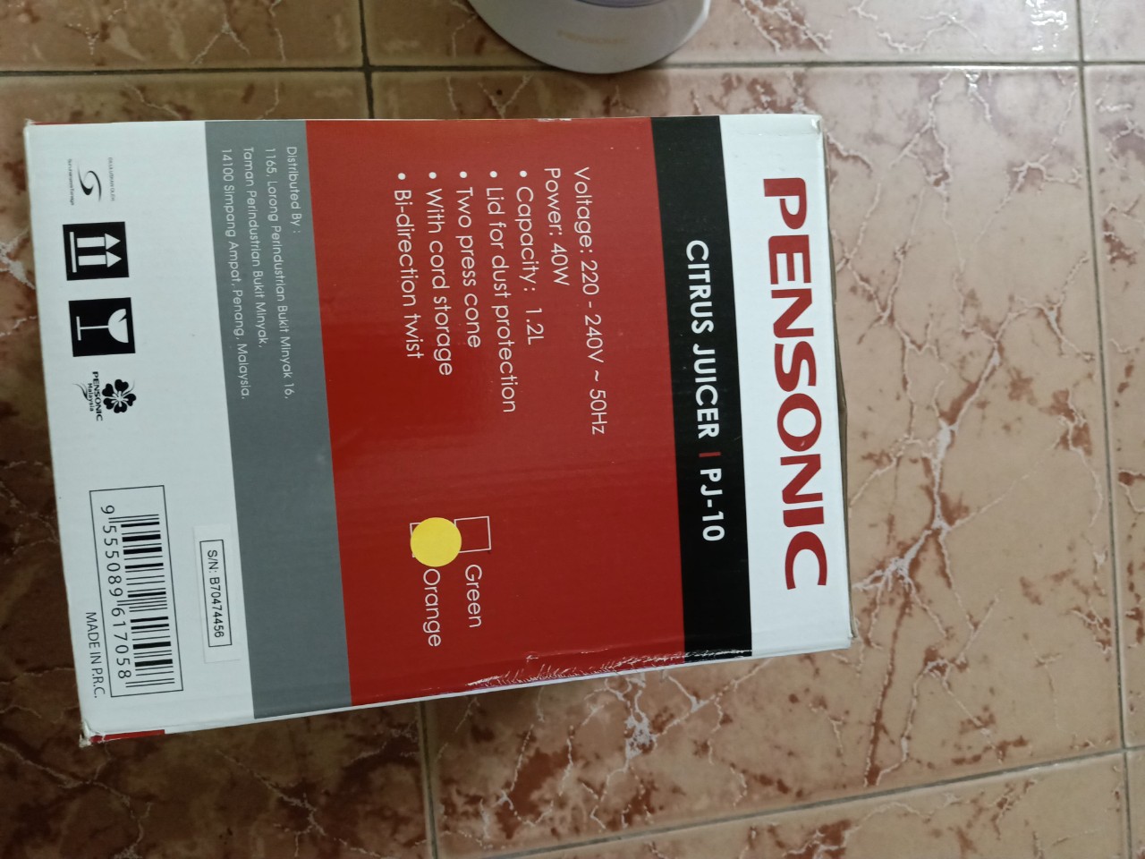Máy vắt nước cam Pensonic PJ10