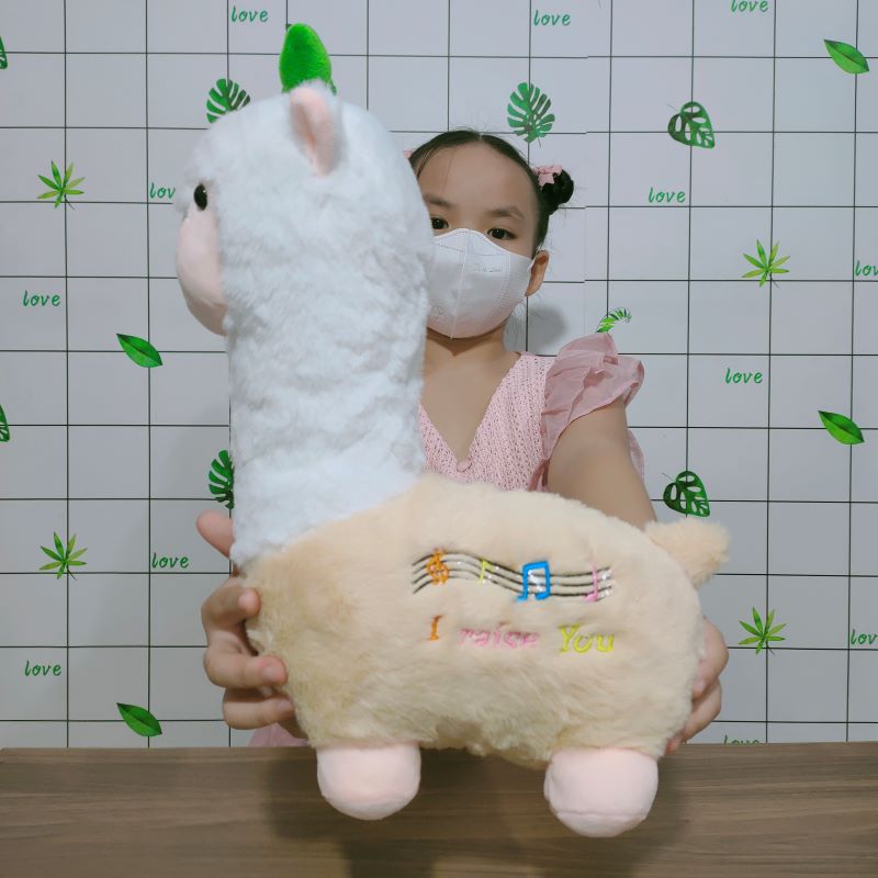 Thú bông lạc đà gấu bông lạc đà alpaca size lớn vải tơ lông mịn siêu mềm mịn cao cấp đủ màu