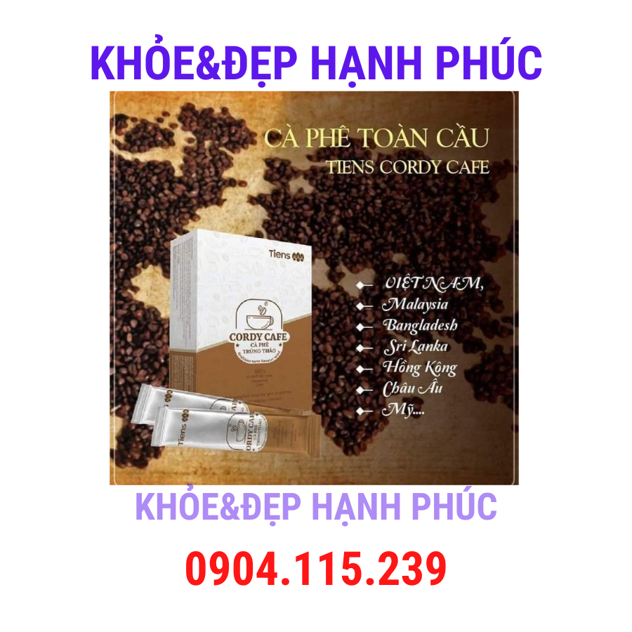 Cà phê Trùng thảo (Cordy Cafe) Thiên sư – 12 gói/hộp