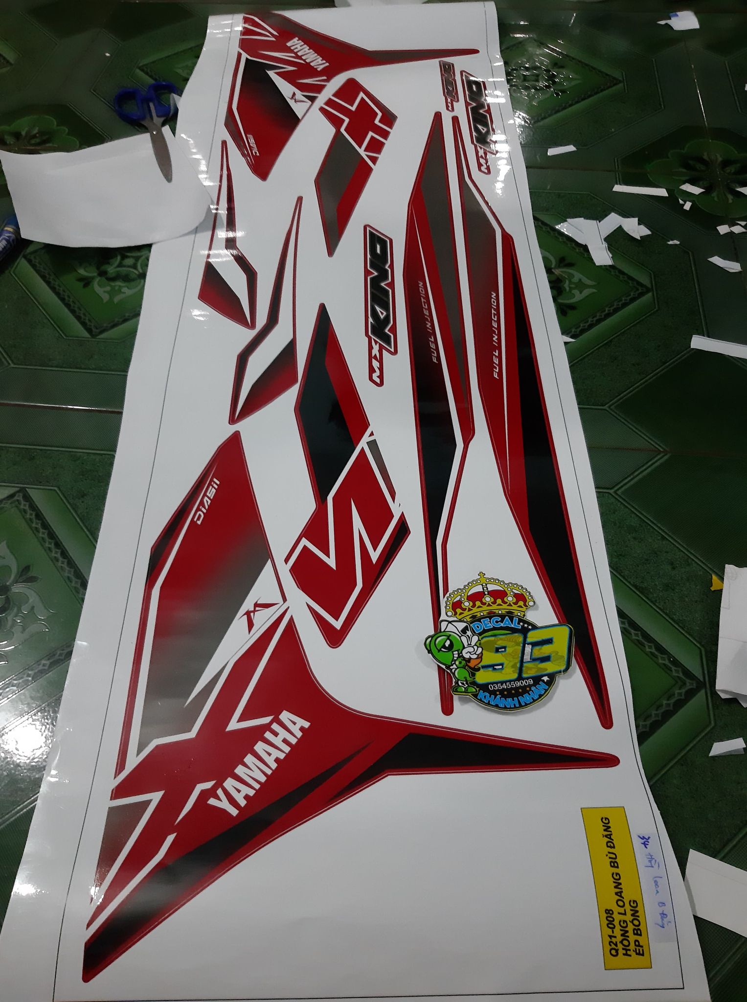 tem rời  Ex 150 mxking 2020 đỏ