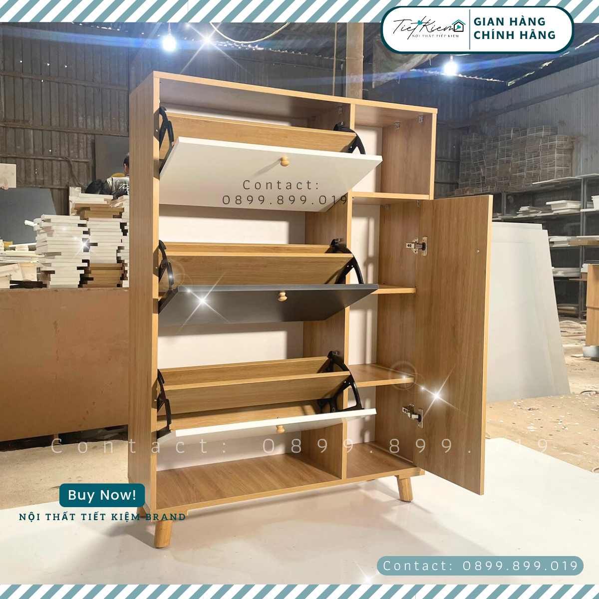 Tủ để giày dép gỗ đẹp KG9989