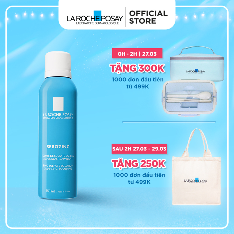 Xịt khoáng giúp làm sạch & làm dịu cho da dầu mụn La Roche Posay Serozinc 150ML giá rẻ
