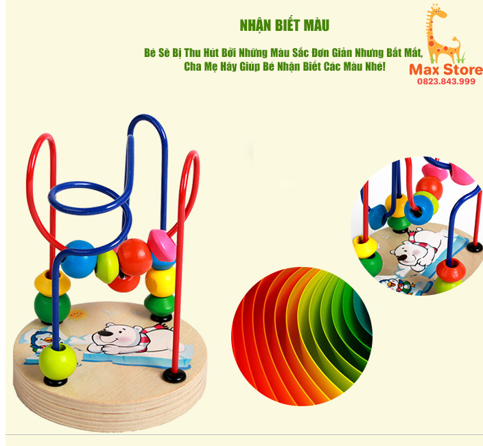 ĐỒ CHƠI GỖ MÊ CUNG LUỒN HẠT (NHỎ)