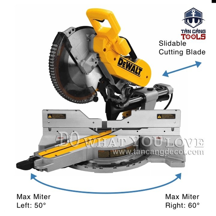 [Trả góp 0%] Máy Cưa Cắt Đa Góc Trục Trượt Dewalt DWS780