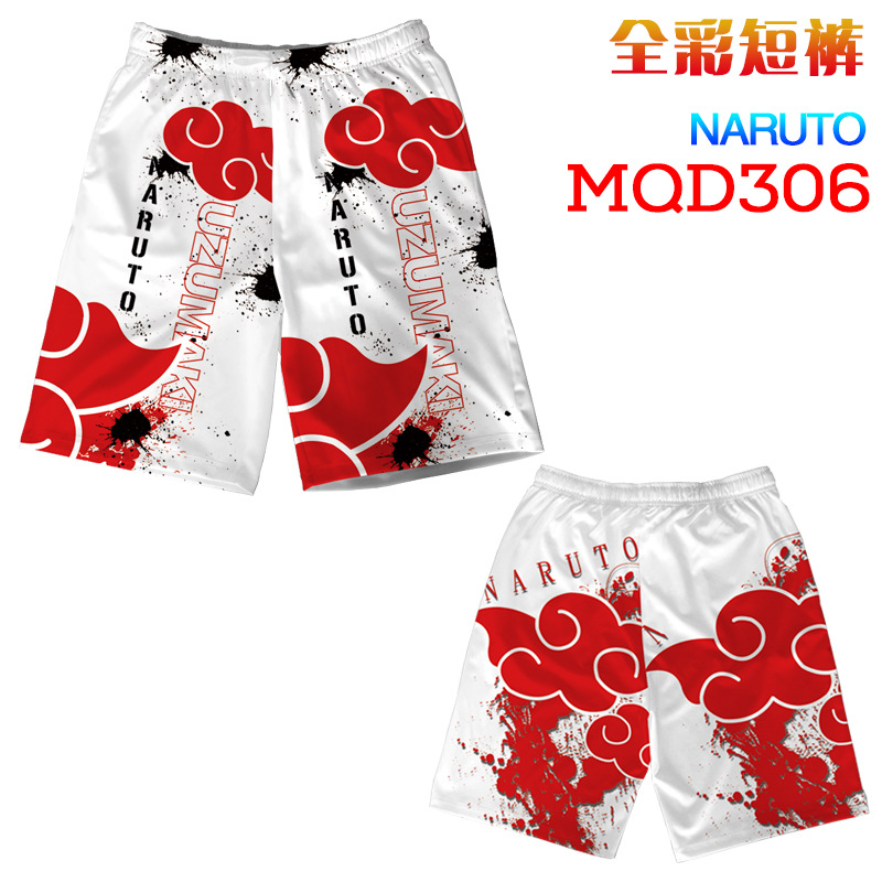 Quần Short In Họa Tiết Naruto Akatsuki 3d Thời Trang