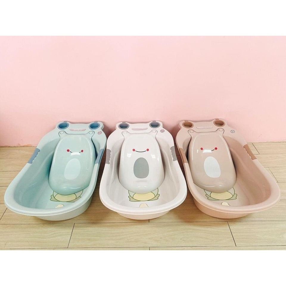 Chậu tắm cho bé - Thau tắm hình con ếch cho em bé , trẻ sơ sinh - bồn tắm cho bé