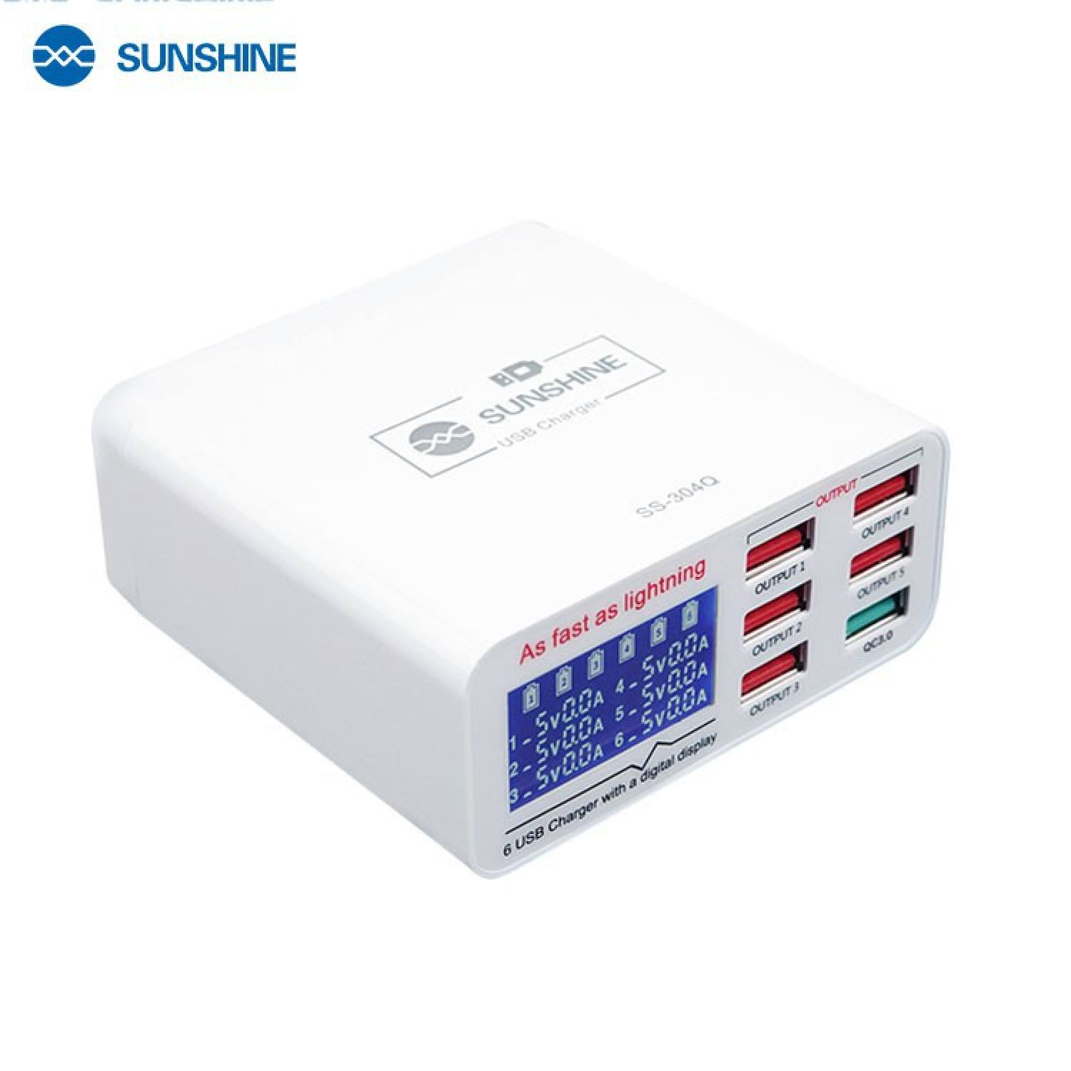 Bộ sạc 6 cổng SS-304Q test dòng hỗ trợ sạc nhanh