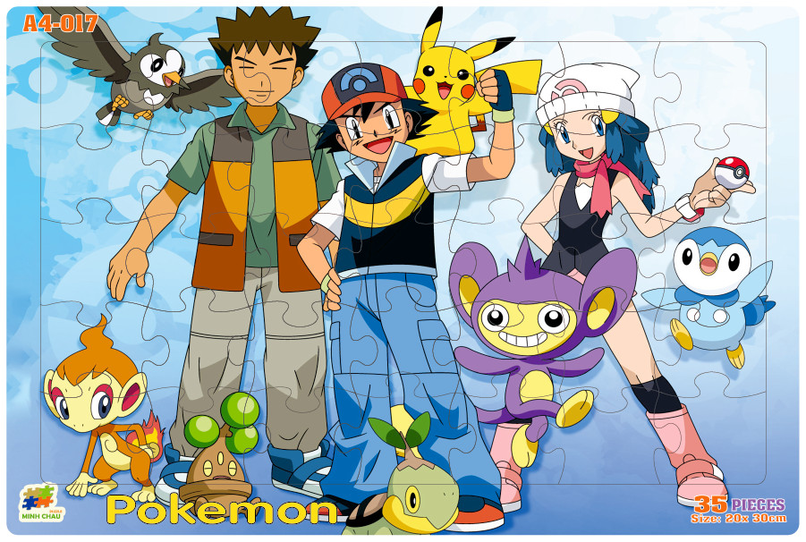 BỘ TRANH XẾP HÌNH CAO CẤP 35 MẢNH  - POKEMON CỰC YÊU