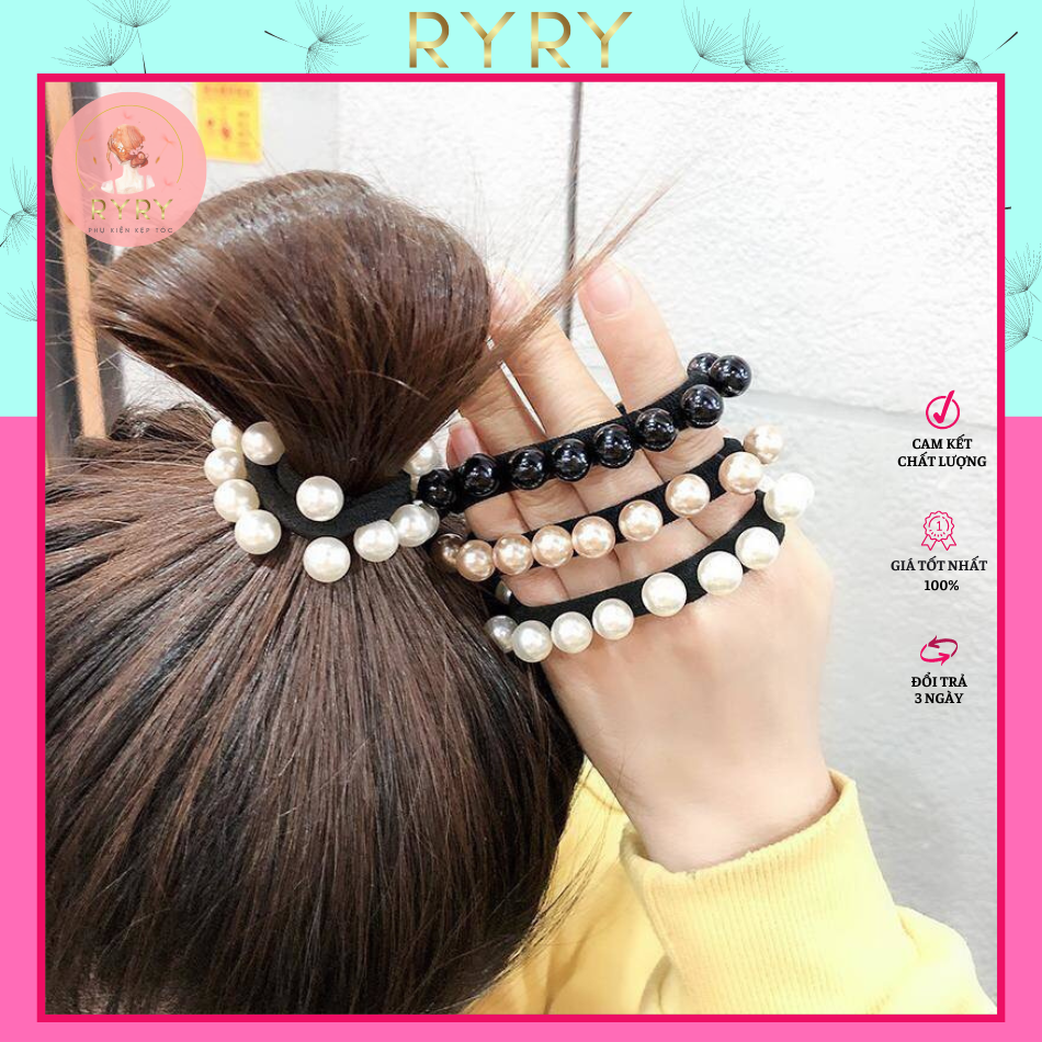 Dây Cột Tóc Ngọc Trai Nhân Tạo Xinh Xắn