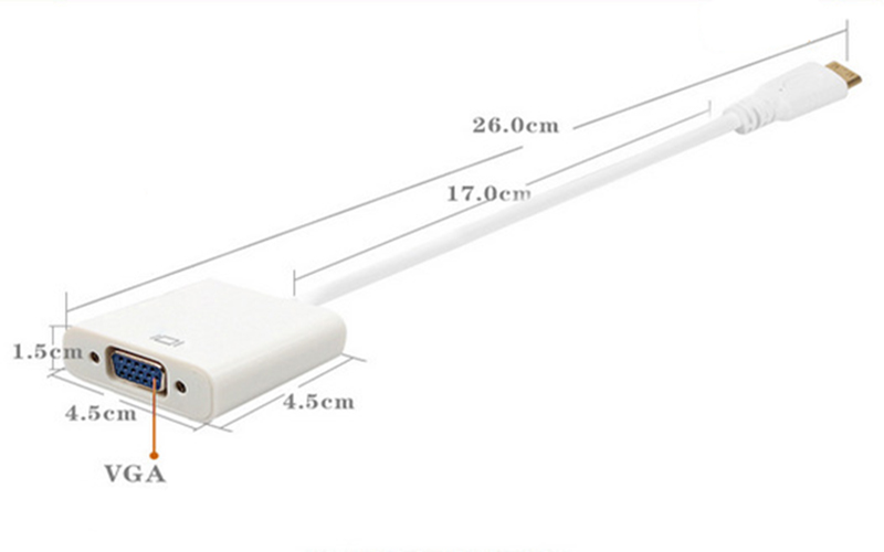 HDMI to VGA HDMI to VGA adapter cable (white)