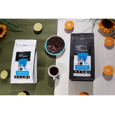 Cà phê hạt Arabica cầu đất pha Espresso túi 500 gram rang vừa