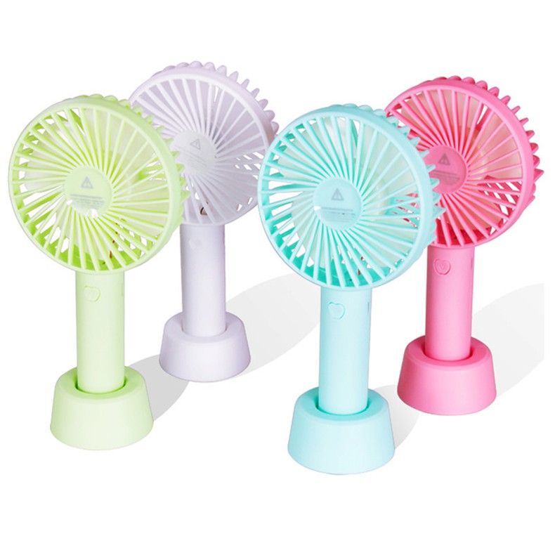 Quạt tích điện để bàn mini super gấp gọn có thể kéo dài 3 tốc độ gió xoay 360 cổng sạc usb tiện dụng, sử dụng từ 6-8 tiếng