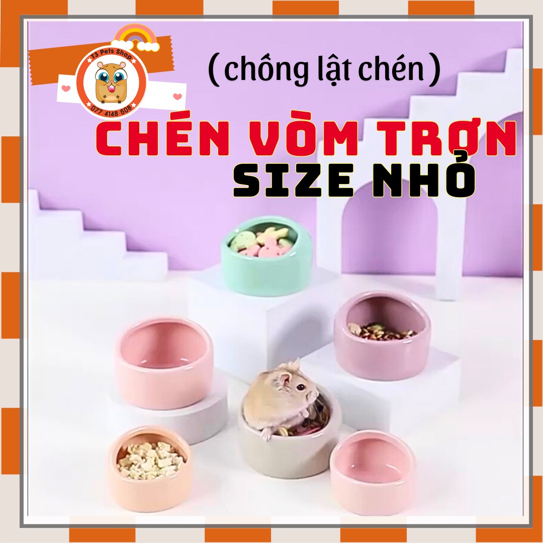 Chén vòm trơn cho hamster size nhỏ và lớn