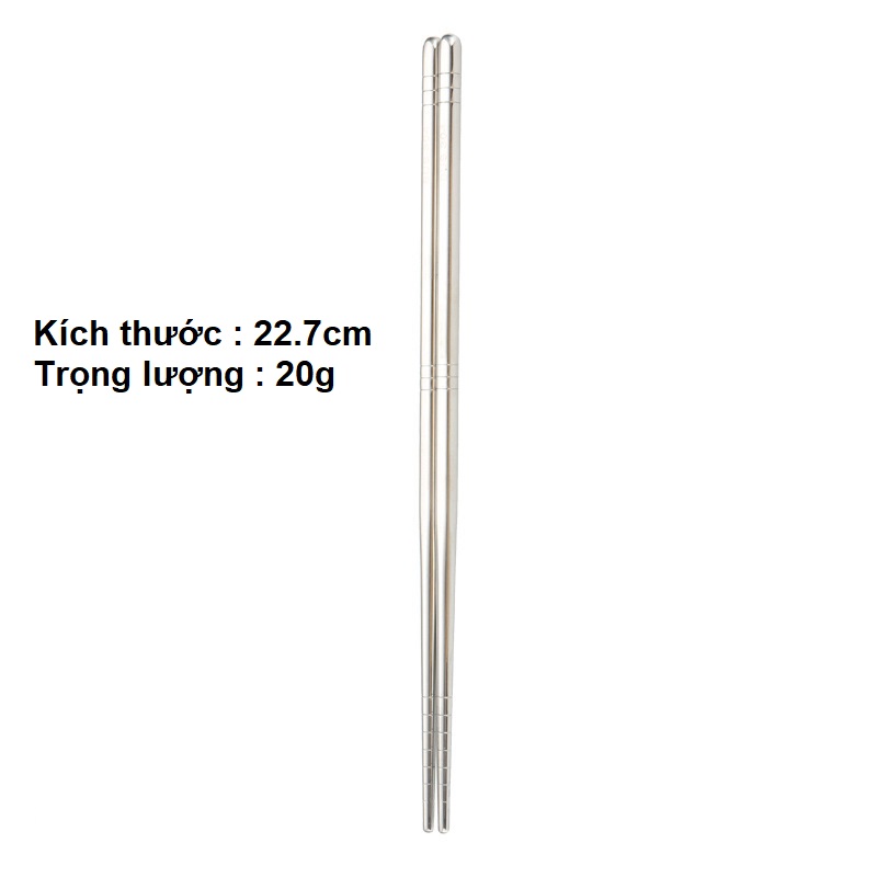 [ Bộ 5 đôi ] Đũa Inox 304 cao cấp - Inox cao cấp HT