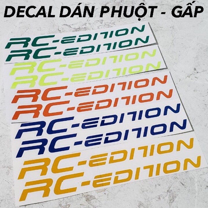 Tem dán phuột , tem dán gấp rc edition có phản quang