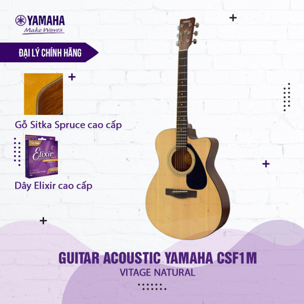 Đàn Acoustic Guitar Yamaha CSF1M - Đàn guitar chính hãng được Yamaha phân phối ( Tặng bộ dây Elixir + Bảo hành 12 tháng )
