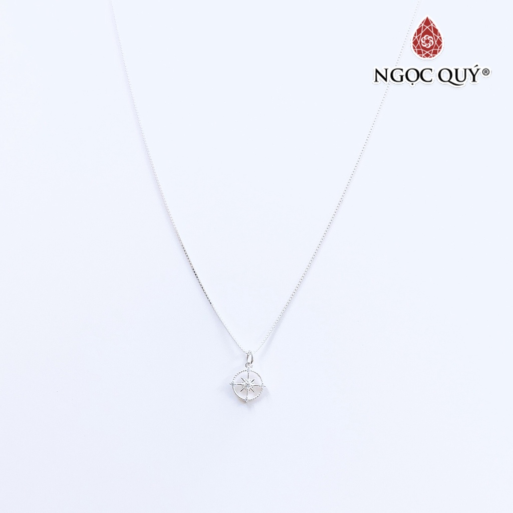 Dây Chuyền Bạc Mặt La Bàn - Ngọc Quý
