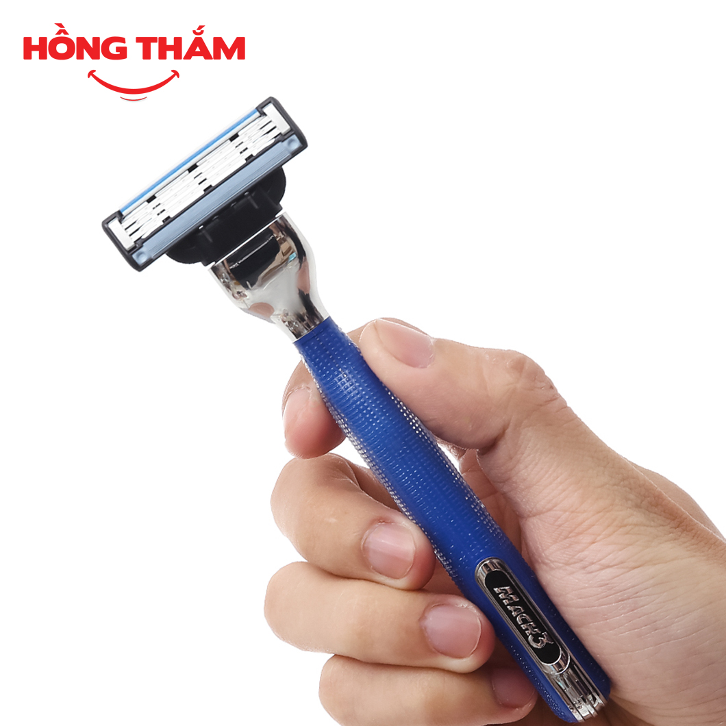 Dao cạo râu 3 lưỡi Gillette Mach 3+ (1 tay cầm và 2 đầu cạo) (hongthamshopcom) DC36