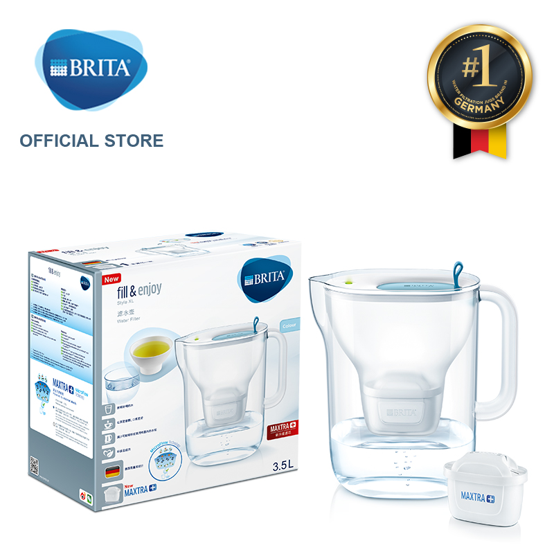 Brita Style Blue 2.4L Water Filter (with 1 Maxtra+ & Smartlight Filter Core Available) - Brand from Germany