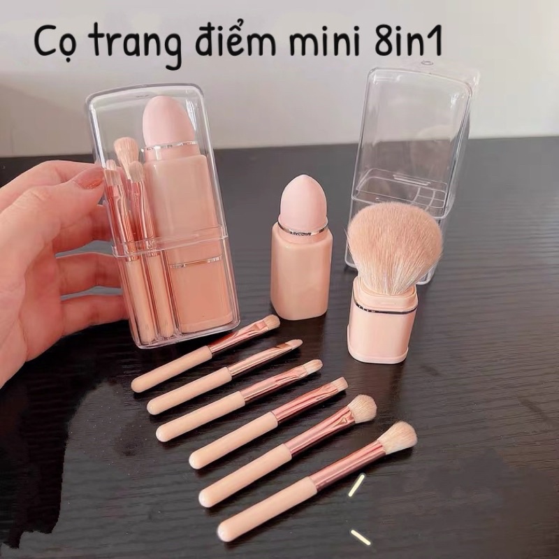 CRUSH Cọ Trang Điểm/bộ Cọ Trang Điểm/bộ Make Up Đầy Đủ Chải 8 Que Bằng Hộp Nhựa