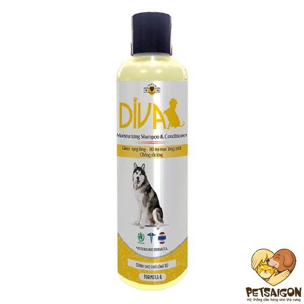SỮA TẮM DIVA DƯỠNG ẨM CHO CHÓ LÔNG XÙ - 400ml
