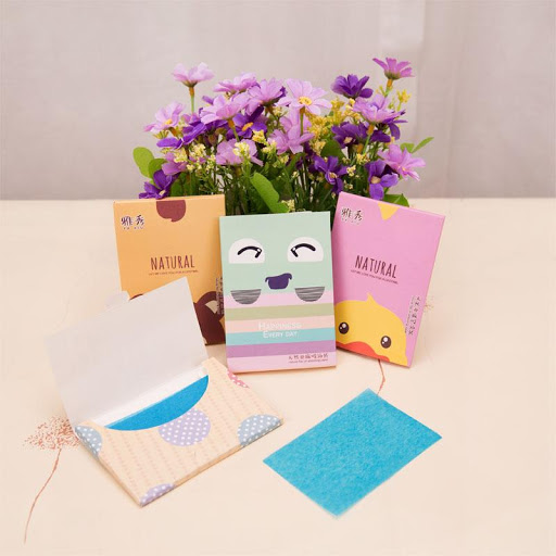 Hộp giấy thấm dầu 50 miếng để túi tiện lợi