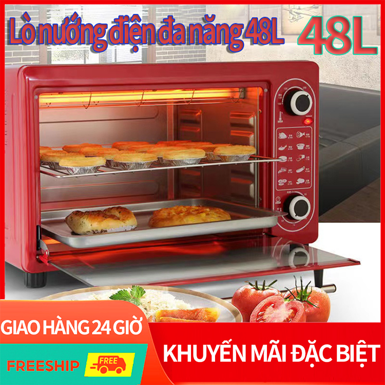 Lò nướng điện đa năng 48L , 8 chế độ nấu, Lò vi sóng