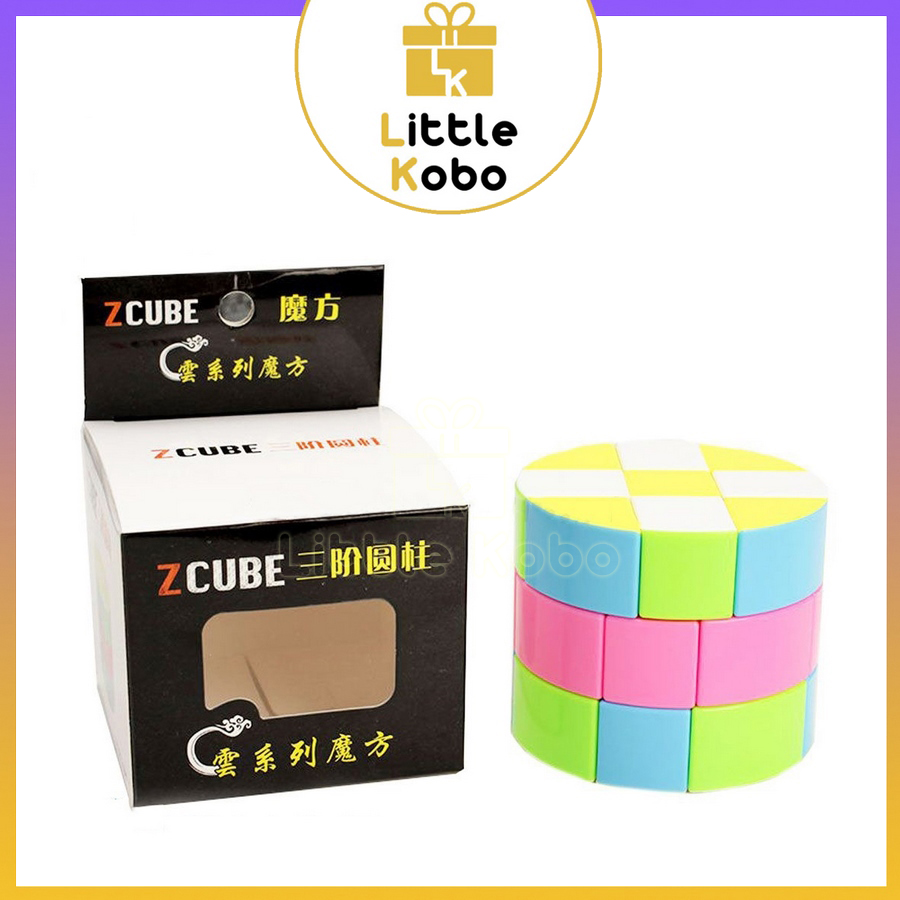 Rubik ZCube Cylinder Rubic Biến Thể Z-Cube Cloud 3-layer Cylinder Stickerless Đồ Chơi Trí Tuệ Trẻ Em Phát Triển Tư Duy