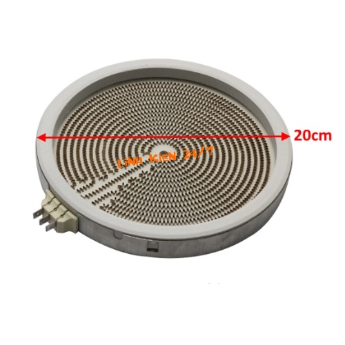 Mâm nhiệt bếp hồng ngoại loại 3 chân 2200w 20cm 2 vòng nhiệt