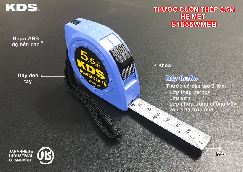 Thước cuộn Nhật Bản KDS hệ Met