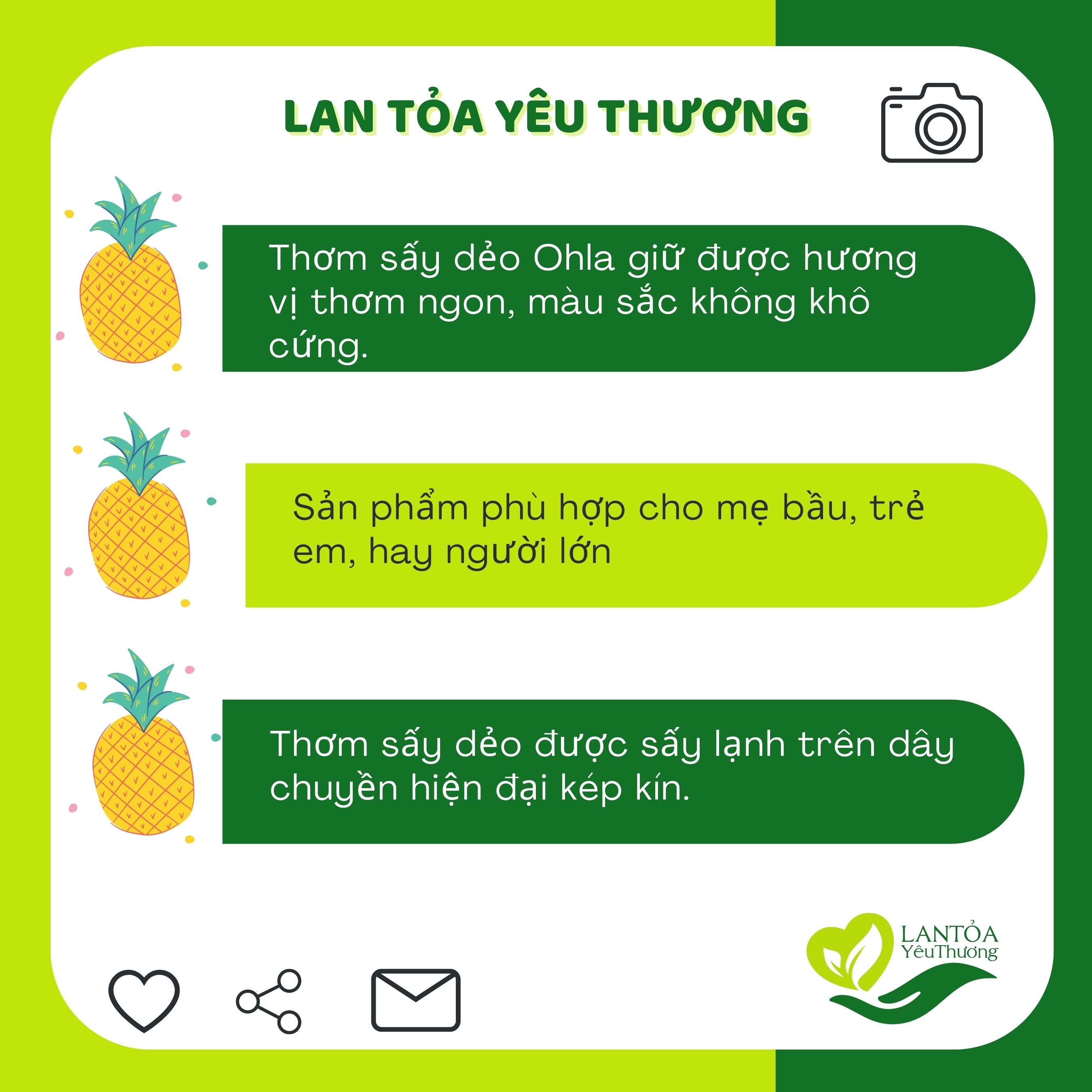 Thơm sấy dẻo Ohla 100g