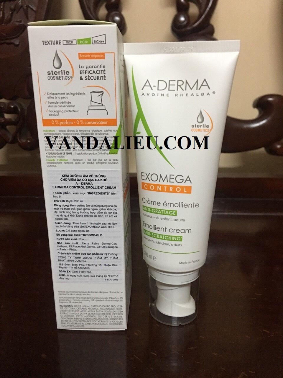 A-DERMA EXOMEGA CONTROL EMOLLIENTE CREAME 200ML