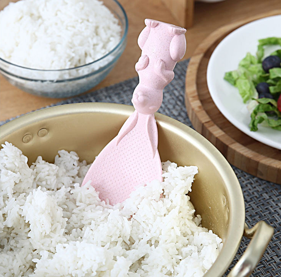 Muỗng Múc Cơm Lúa Mạch Hình Thỏ Dễ Thương
