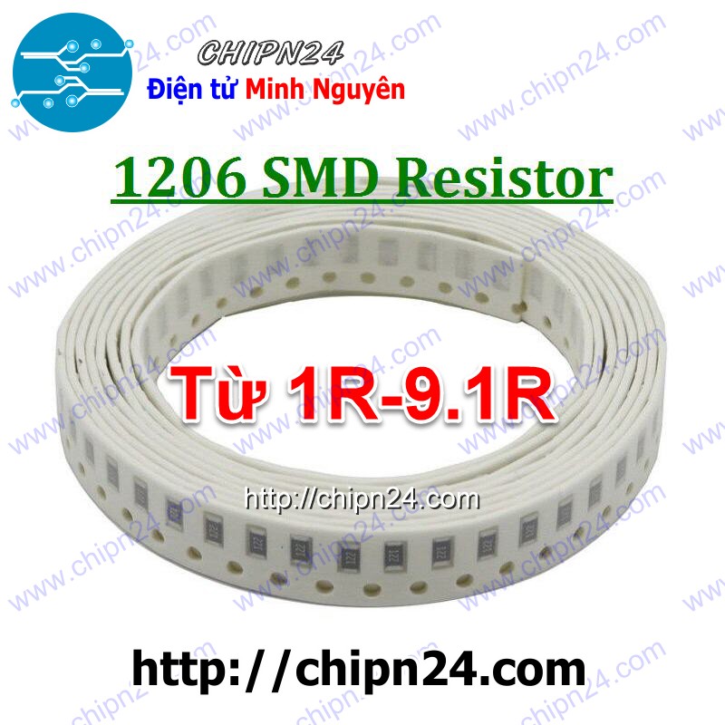 [50 con] (kx) điện trở dán smd 1206 5% (3.2x1.6mm) (1r 1.2r 1.5r 1.8r 2.2r 3.3r 4.7r 5.6r 6.8r 8.2r) - [chọn loại]