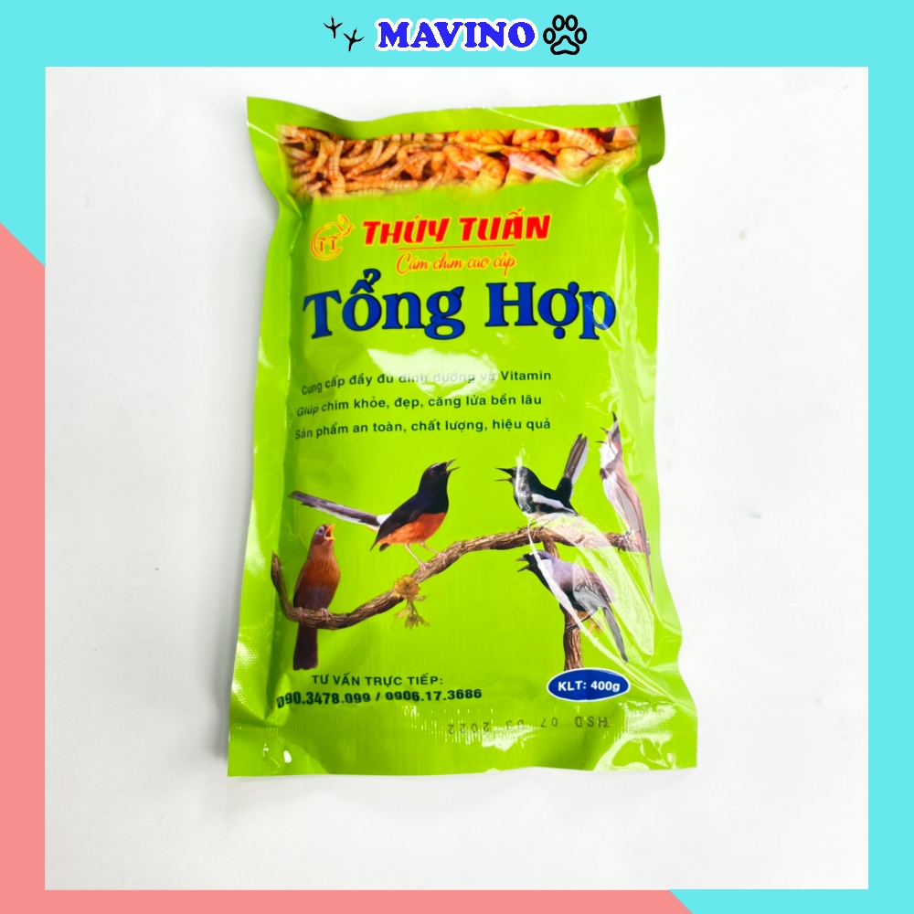 Cám chim tổng hợp Thúy Tuấn cao cấp - Thức ăn cho chim tổng hợp Thúy Tuấn cao cấp giá rẻ - 400gram