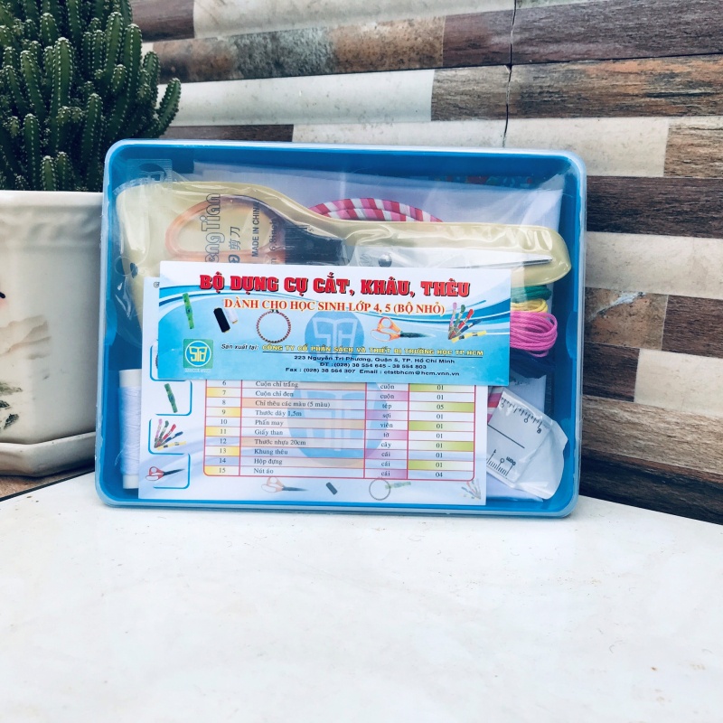 Bộ dụng cụ cắt khâu thêu(bộ nhỏ) lớp 4-5 [Kho sỉ HCM: NHÀ SÁCH - VPP BẢO HÂN]