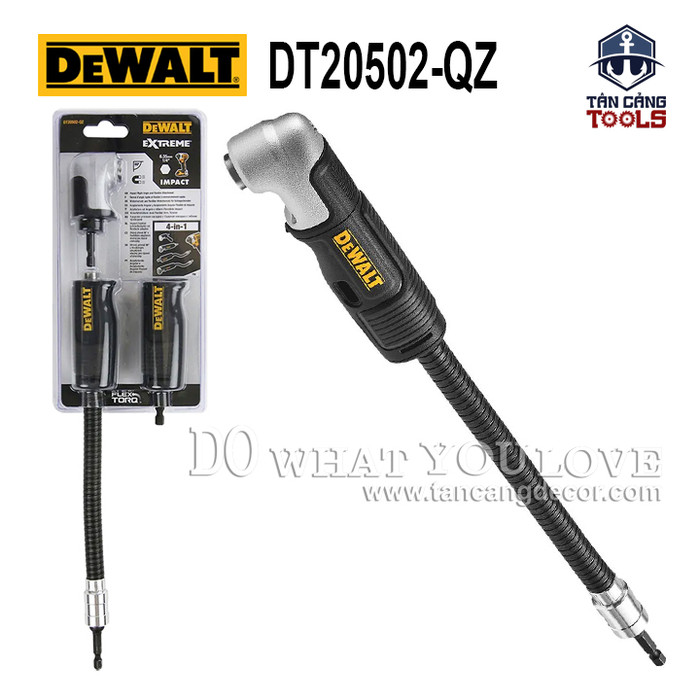 Combo đầu chuyển bắn vít góc 4 in 1 dewalt dt20502-qz