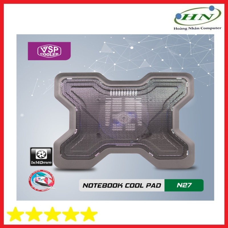 [HCM]Đế Tản Nhiệt VSP Cooler N27 (1*Fan 14cm)