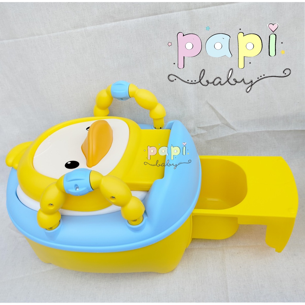 [TẶNG CỌ RỬA ] Bô vệ sinh cho bé con vịt CÓ TAY VỊN