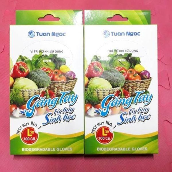 Set 100 chiếc găng tay nilong dùng 1 lần Tuấn Ngọc