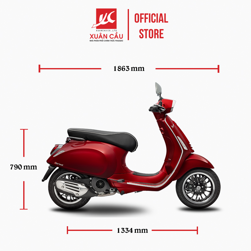 [Trả góp 0%] [Xe máy trả góp 0%]Xe máy Vespa Sprint ABS 125cc iGet Led - Mới 100%