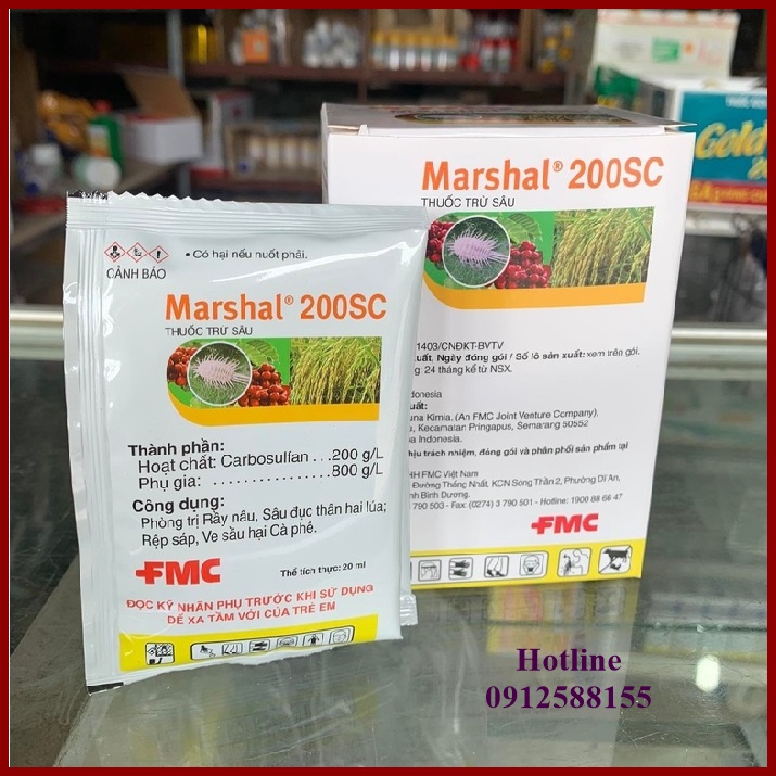Đặc Trừ Rầy Nâu, Rệp Sáp Marshal 200SC gói 20ml